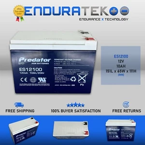 Predator ES12100 (12V 10AH) AGM Battery - Picture 1 of 4