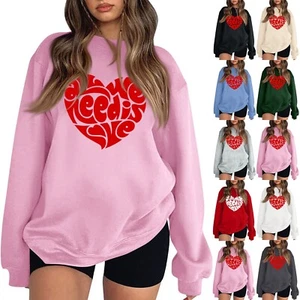Sweatshirts For Teen Girls Long Sleeve Letter Print Casual Graphic Hoodies - Picture 1 of 39