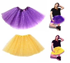 High Quality KID ADULT Tutu Skirt 80's Fancy Dress WOMEN GIRL Party (Sparkling) - Picture 1 of 14