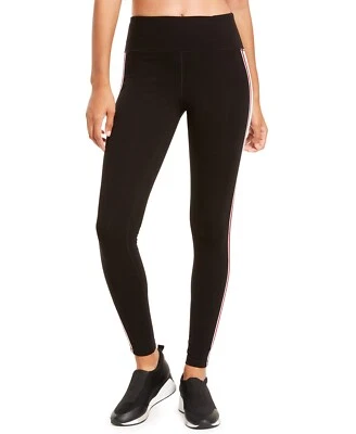 Ideology Pants Pink Varsity Stripe Leggings Mid Rise Black Sz S NEW NWOT 474 - Image 1 of 4