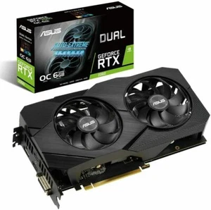 ASUS GeForce RTX 2060 Dual OC 6G DUAL-RTX2060-O6G-EVO GDDR6 Dual-Fan EVO Edition - Picture 1 of 9