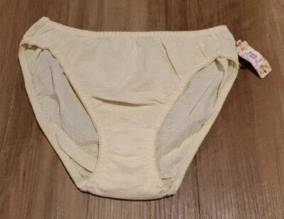 NOVA Calcinha Vintage Rosa Pétalas Algodão Poli Tamanho 6 Off White Cor Creme - Imagem 1 de 4