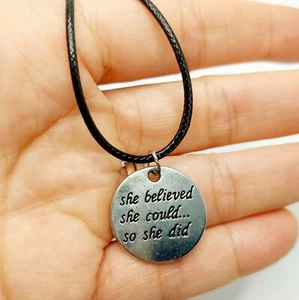 Inspirierende Charm Halskette - Kunstleder 18 Zoll Kordel - US-Verkäufer - Bild 1 von 2