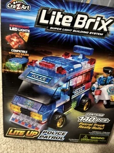 Cra Z Art Lite Brix Lite Up Police Patrol Truck 140 Pcs 6+ - Picture 1 of 9