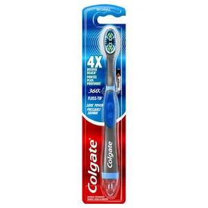 Colgate 360 Floss Tip Battery Powered Toothbrush, Soft Sonic Toothbrush, 1 Pack - Picture 1 of 10