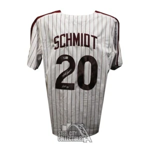 Mike Schmidt Autographed Philadelphia Custom Pinstripe HOF95 Baseball Jersey-BAS - Picture 1 of 1