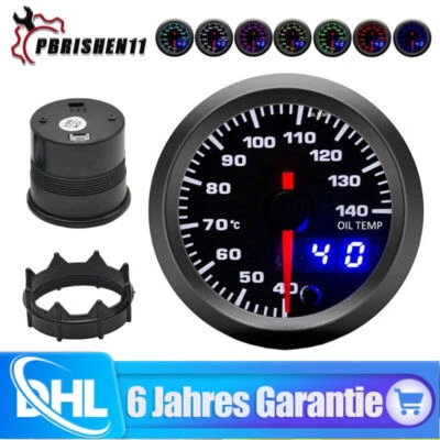 52mm Öltemperaturanzeige Auto Gauge Zusatzanzeige 7 Farben LED Zusatzinstrument - Bild 1 von 4