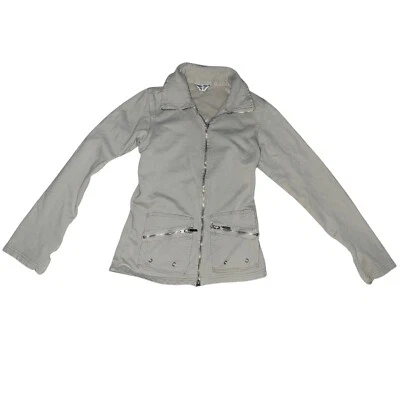 Hard Tail Bronceado Activo/Athleisure Manga Larga Cremallera Con Capucha Talla S Foto 1 de 4