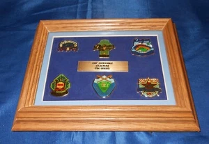 Unocal 76 Los Angeles Dodgers Pin Set Mounted and Framed Set of 6 (Very Rare!) - Picture 1 of 5