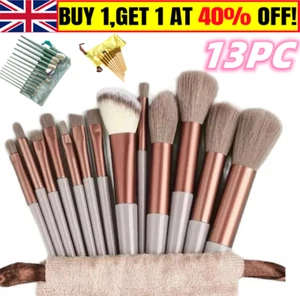 13PCS Professional Make Up Brush Set Cosmetic Makeup Brushes with Drawstring Bag - Picture 1 of 16