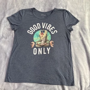 Disney Lion King Good Vibes Only Rafiki Blue Shirt M Women’s - Picture 1 of 5
