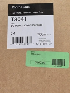 3. Epson T8041 Photo Black Ink Cartridge - 700 ml - Zdjęcie 1 z 8