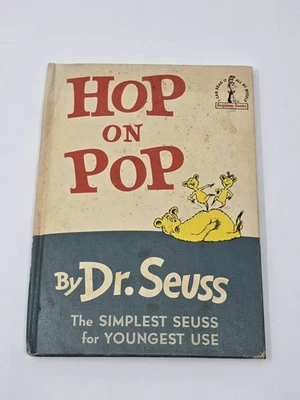 1963 Винтажный "Hop on Pop" написанный DR. SEUSS 1-ое издание случайный дом редкая - Изображение 1 из 4