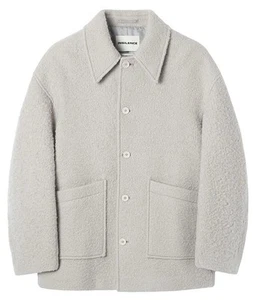 NWT INSILENCE Boucle Knitted Jacket Ash Beige / Stone Size L - Picture 1 of 23
