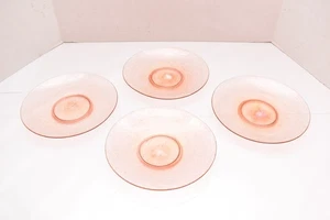 SET 4 Vtg Venetian hand blown GOLD FLEC glass Plates ATQ Italian Murano Salviati - Picture 1 of 16