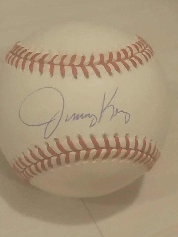 Balón de béisbol firmado por Jimmy Key autografiado de la Liga Americana al MLB Yankees Foto 1 de 3