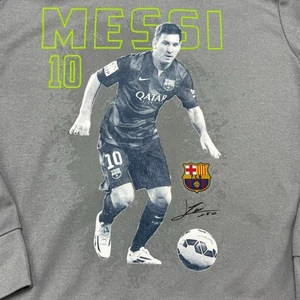 Lionel Messi #10 Hoodie Youth Size Large FCB Futbol Club Barcelona Lightweight  - Picture 1 of 9
