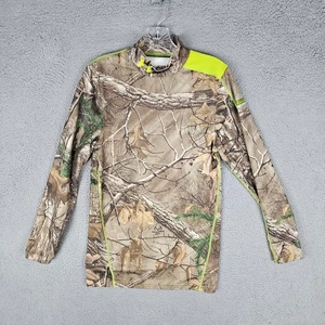Under Armour ColdGear Shirt Men Medium Compression Realtree Camo Mock Neck Scent - Picture 1 of 10