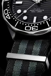 JAMES BOND "NO TIME TO DIE" NATO WATCH STRAP FOR OMEGA SEAMASTER WATCH 20mm - Picture 1 of 10