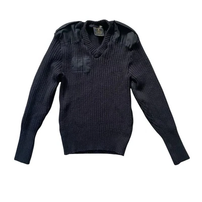 Vintage Citadel Wool Army Sweater Mens M/40 Black Knit Pullover Great Britain - Image 1 of 4