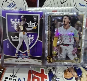 2024/2025 MLB San Diego Padres Jackson Merrill SP Rookie / RC Cup Card Lot (4) - Bild 1 von 5