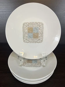 7 Vintage Rosenthal Germany Lace Antique 7 1/2” Salad Plates Blue Gold - Picture 1 of 8