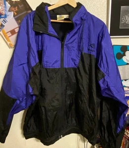 Vintage Umbro Jacket Mens XL Blue Black Soccer Windbreaker Full Zip Up 90s ^ - Picture 1 of 4