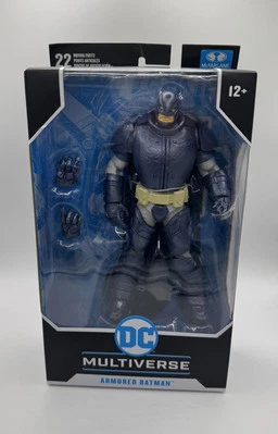 Figura de acción McFarlane Toys DC Multiverse azul blindado Batman 22 piezas móviles  Foto 1 de 4