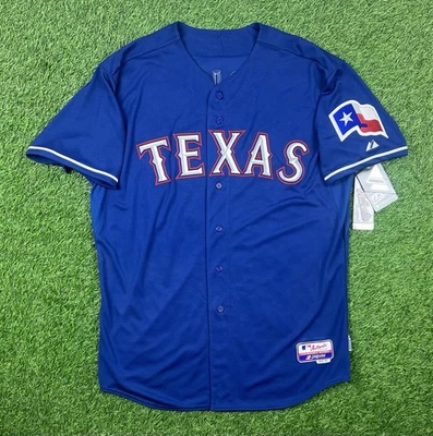 Camiseta Ivan Rodriguez Texas Rangers Majestic autêntica da liga principal de beisebol tamanho 52 NOVA - Imagem 1 de 4