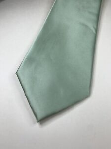 Brand Q Men's Tie Necktie Neckwear 59”L x 3.5”W Teal Solid Pattern