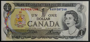 1973 Bank of Canada $1 One Dollar Banknote - BAR Prefix - Crisp UNC - Picture 1 of 2