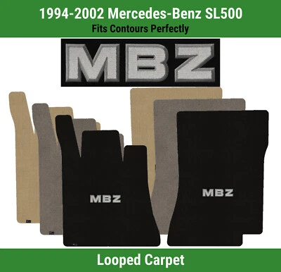 Alfombrillas delanteras Lloyd Classic Loop para Mercedes-Benz SL500 '94-02 con apliques MBZ Foto 1 de 4