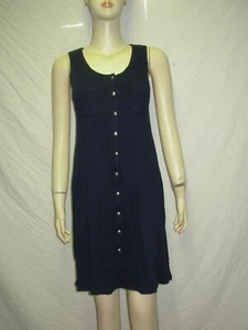 BENETTON Robe bleu marine M VFR025 - Imagen 1 de 4