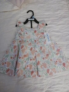 carters infant girls flowered 2pc dress with underskirt & panties sz 3-6m NWT - Picture 1 of 17