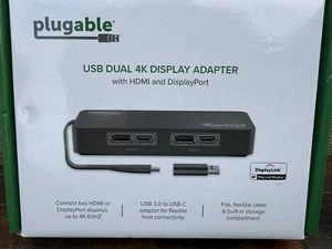 Plugable USB Dual 4K Display Adapter w/ HDMI & DP USBC-6950U- Used Once - Bild 1 von 10