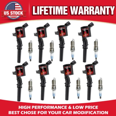 Ignition Coils & Spark Plugs for Ford F-350 F450 F550 Super Duty 6.8L V10 99-04 - Image 1 of 4