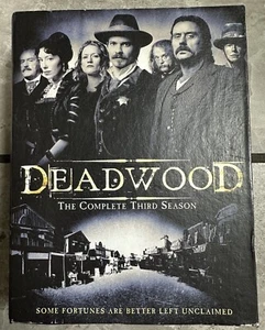 Deadwood DVD Third Season 3 Region 1 US/Canada 12 Hours 12 Episodes 6 Discs HBO - Picture 1 of 7