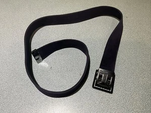 DOMAR US US Air Force Issue USAF Blue ELASTIC Belt w/ BLACK BUCKLE & CHROME Tip - Picture 1 of 6