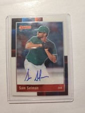 Sam Selman 2022 Donruss Optic 1988 Retro Auto SP #R88S-SS Athletics