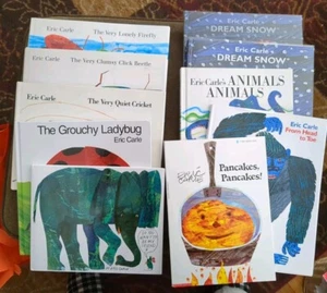 Eric Carle Lot 10 Illustrated Kids Picture Story Books. JB - Picture 1 of 14