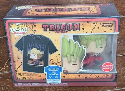 Pop! (2023) Tees TRIGUN: (1) Small T-Shirt & VASH Pop Vinyl Figure #BSP20230531 - Image 1 of 4