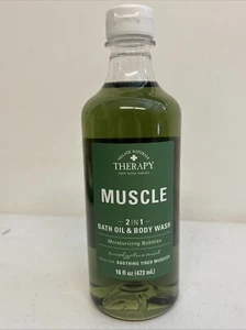 Village Naturals Muscle 2 in 1 Bath Oil & Body Wash Euc Mint - Picture 1 of 3