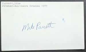 Mike Parrott - 1977 Debut Autographed GPC - Baltimore Orioles - Picture 1 of 3