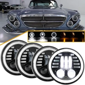 4PCS 5-3/4" 5.75" LED Headlight Hi-Lo Lamp For Chrysler Town & Country 1962-1977 - Picture 1 of 12