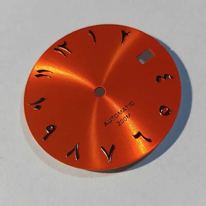 Arabic Dial for SKX007, MOD part, fits NH35, C3Lume, Orange - Picture 1 of 4