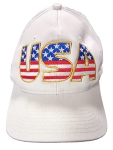 Gorra de béisbol bordada de EE. UU. blanca con PA en la parte posterior del sombrero de Kudzu - Imagen 1 de 4