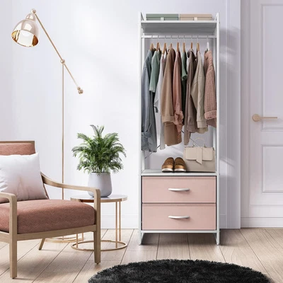 Perchero con 2 cajones - Armario alto con soporte tocador Foto 1 de 4