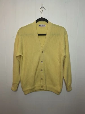 Cárdigan Izod Vintage Amarillo Pequeño Suéter Manga Larga Acrílico Abuelo EE. UU. LEER Foto 1 de 4