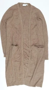 Vila Women's Brown Open Front Cardigan Size S Long Sleeve Knit - Picture 1 of 12