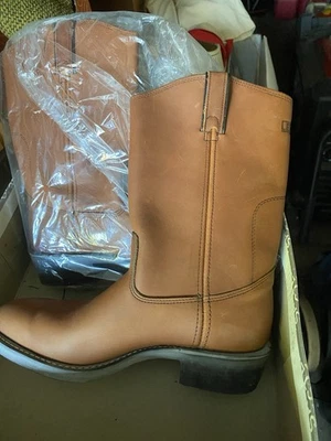 Botas de trabajo Lehigh Wellington de cuero marrón con cojín eléctrico para hombre 10” talla 8,5 EE Foto 1 de 4